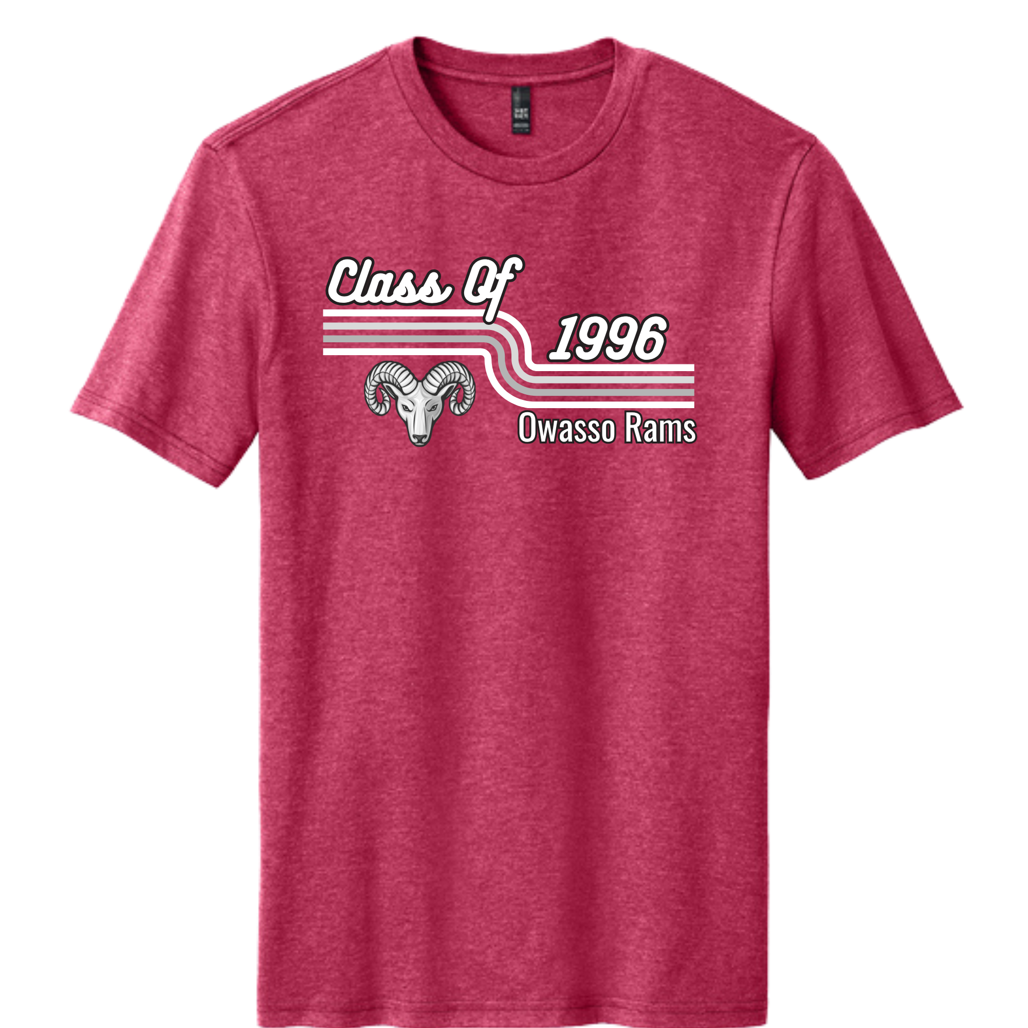 Rams '96 - Heathered Cardinal, White, Heathered Charcoal