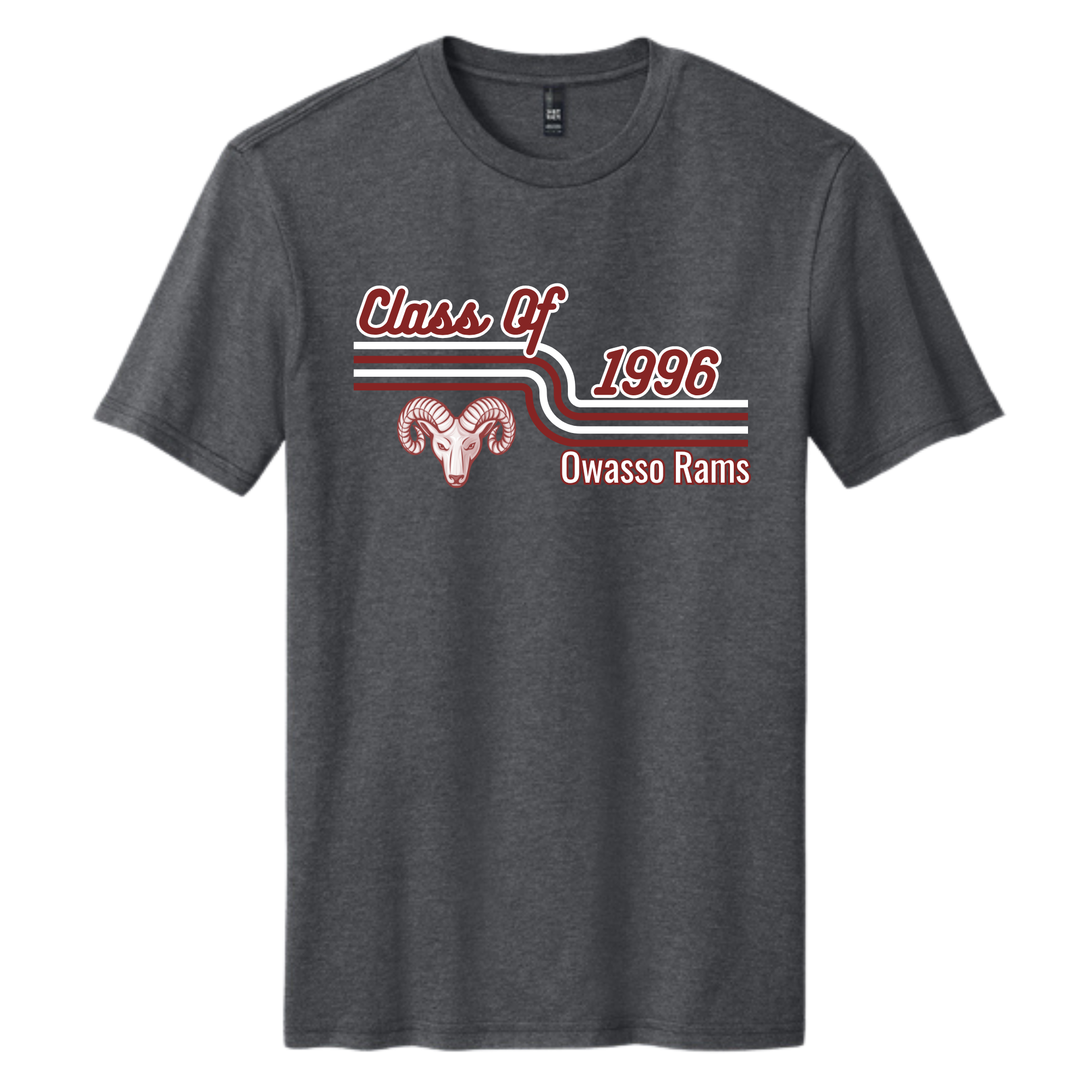 Rams '96 - Heathered Cardinal, White, Heathered Charcoal
